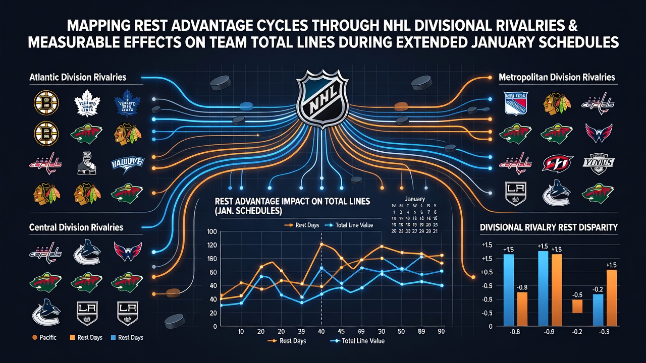 NHL teams navigating dense January schedules with divisional matchups and rest variations