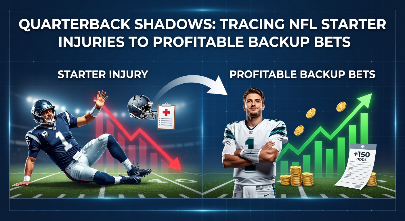 NFL quarterback sidelined by injury during a game, with backup quarterback entering the field amid team huddle